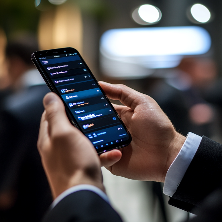 eliviri_Business_professional_using_an_event_app_on_a_smartphon_85a1e8c1-3730-42bd-86e4-f25bd0ba15a2